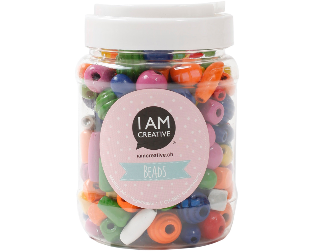 I AM CREATIVE Holzperlen MAA4700.00 t ca. 250 Stück