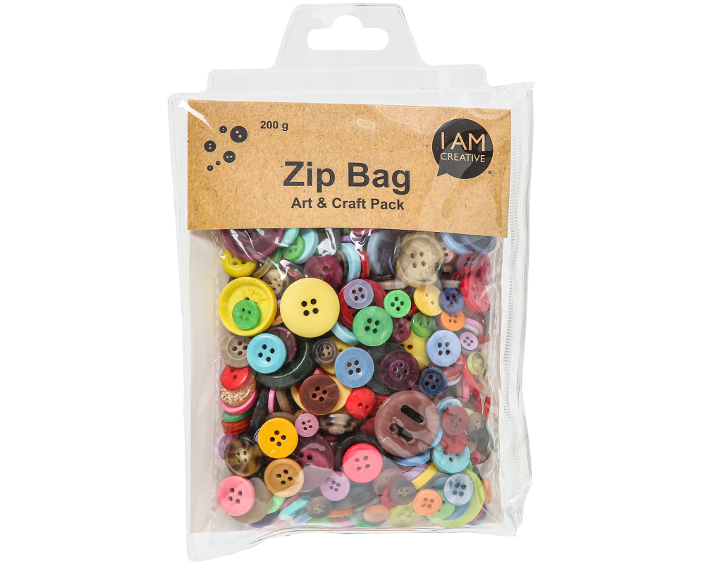 I AM CREATIVE Knöpfe Set 200g 4010.12 assortiert