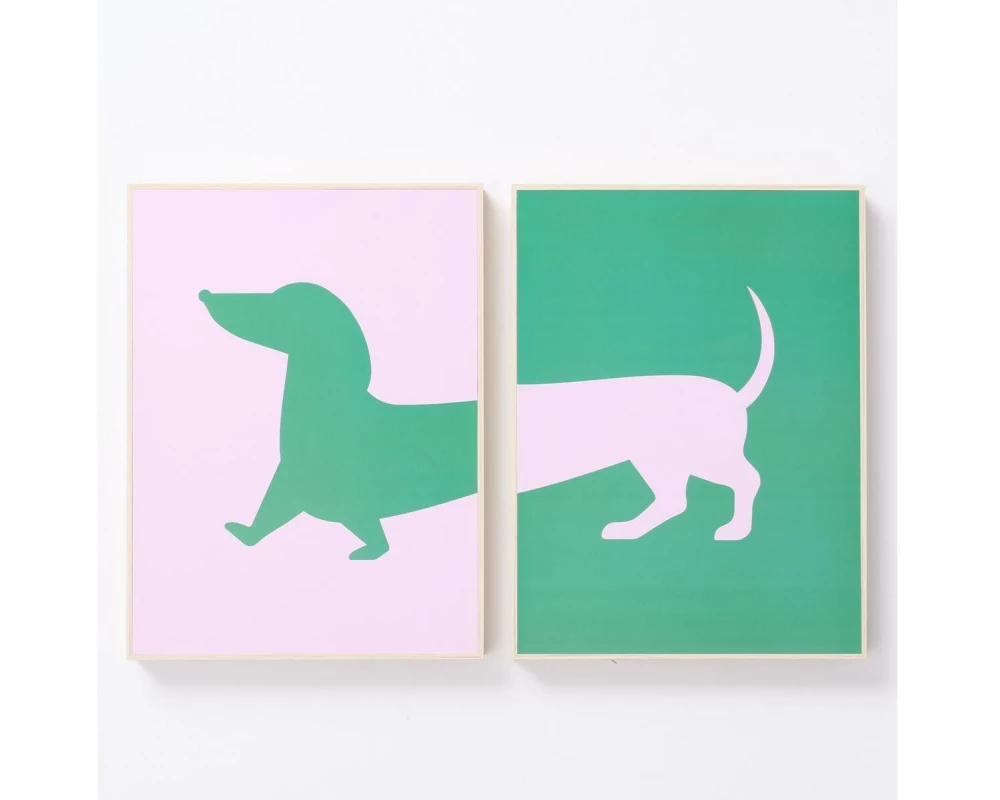 Boltze Poster Fipsy 30 cm x 40 cm, Lila/Grün