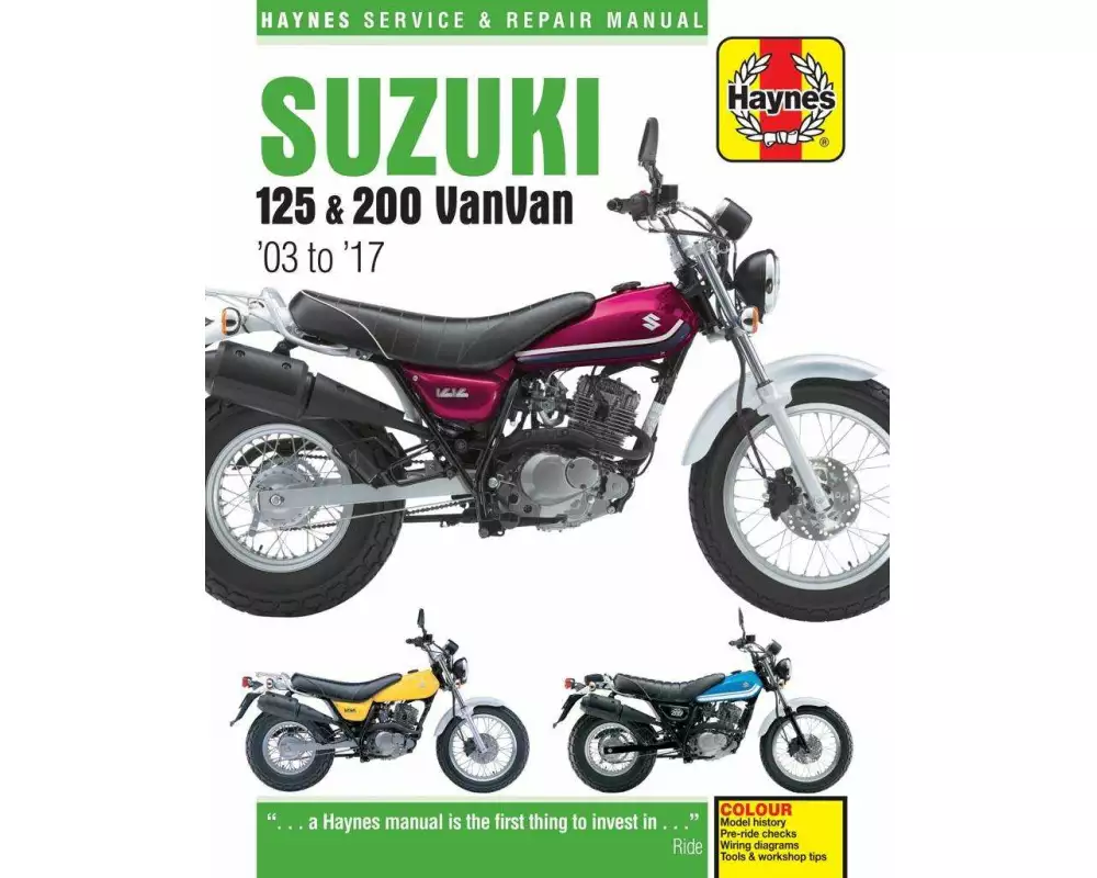 Suzuki RV125/200 VanVan (03 - 17) Haynes Repair Manual