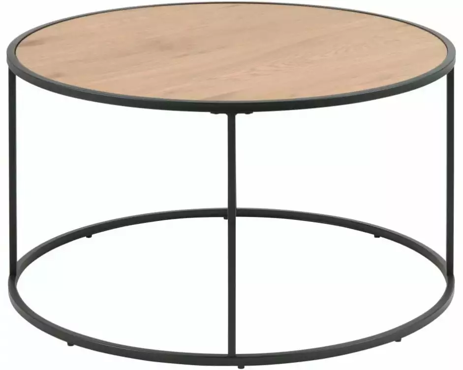 AC Design Couchtisch Seaford Rund, Nature/Schwarz