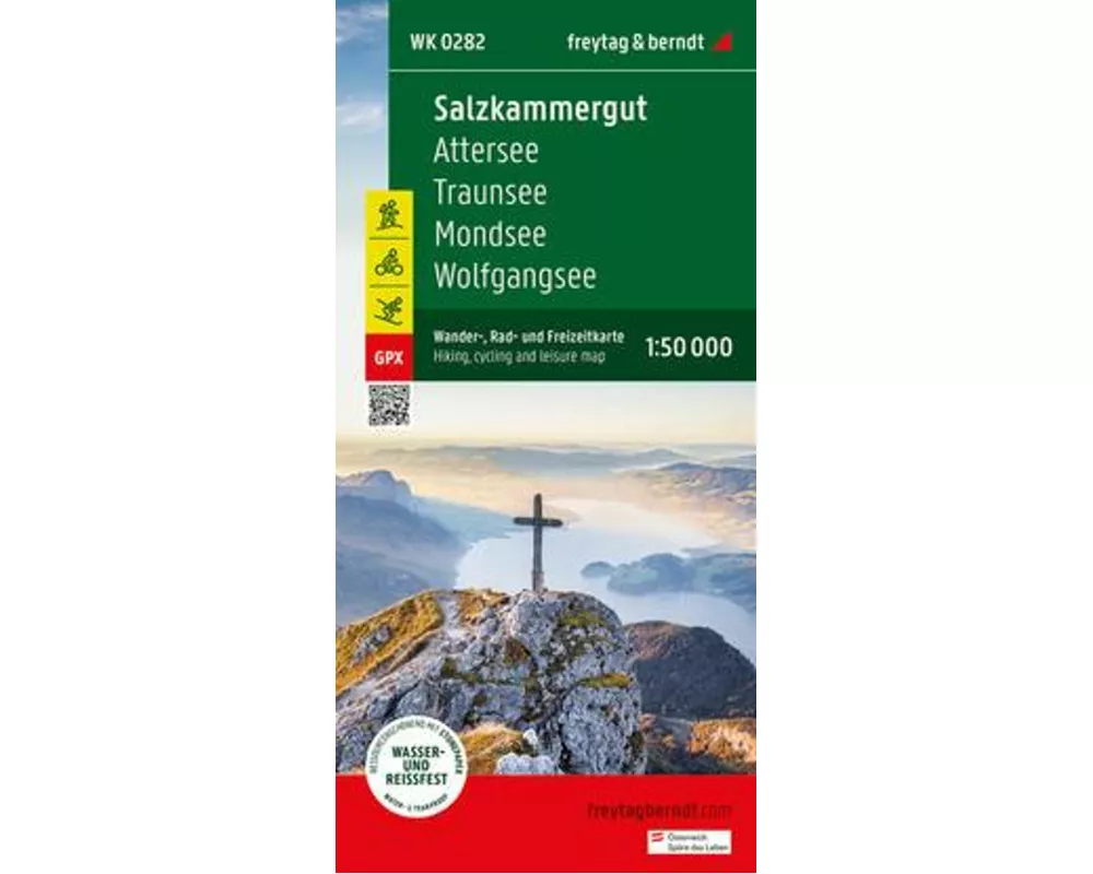 freytag & berndt Wanderkarte WK 0282 Salzkammergut, Attersee - Traunsee - Mondsee - Wolfgangsee 1:50.000