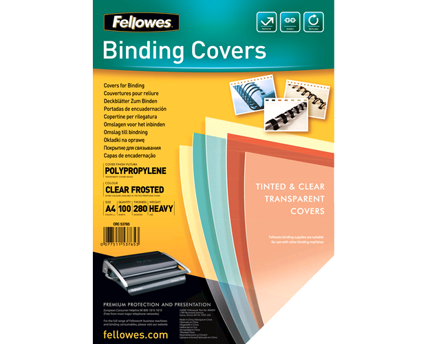 FELLOWES Deckblatt Futura Polypropylen 5376501 100 Stück