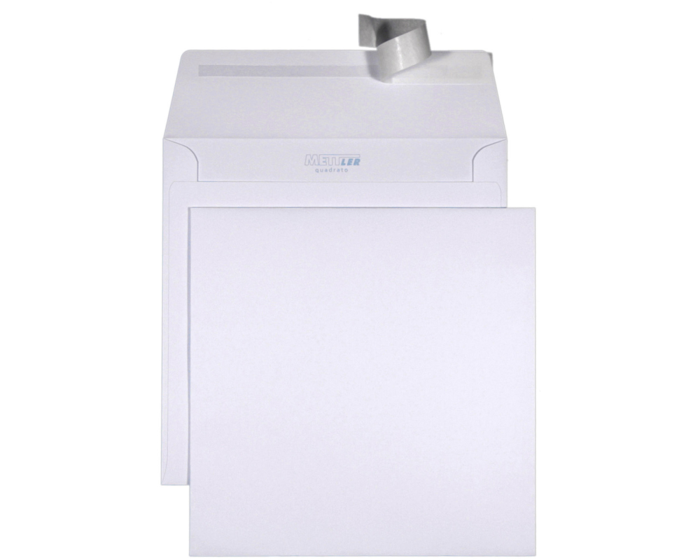 METTLER Couvert ohne Fenster 175x175mm 8066-175-175 120g, ultraweiss 500 Stk.