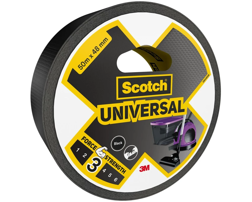 3M Klebeband Scotch Universal 48 mm x 50 m, Schwarz