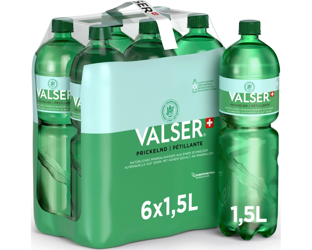 VALSER Prickelnd Pet 129400000211 150 cl, 6 Stk.
