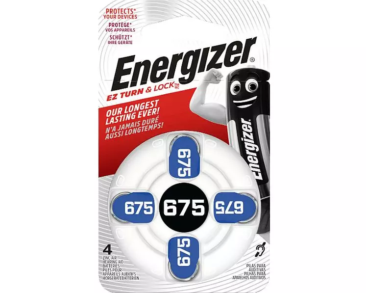 Energizer Hörgerätebatterie 675 , 4 Stück