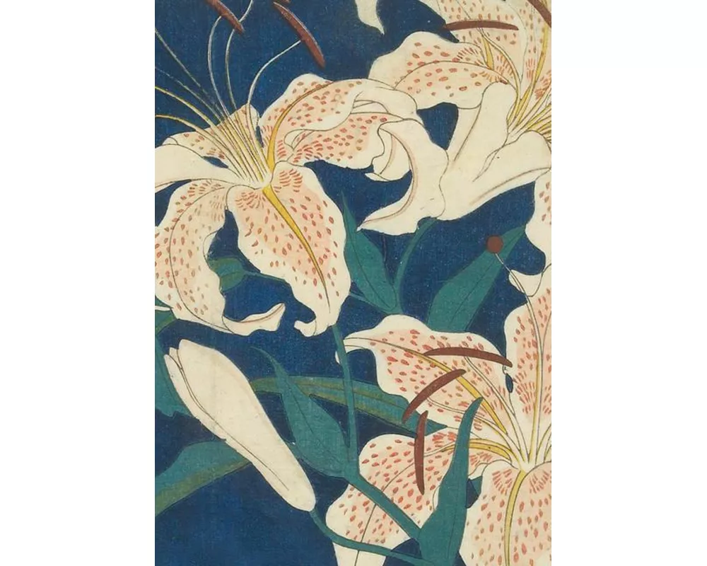 Hiroshige Spotted Lilies Dotted Paperback Journal