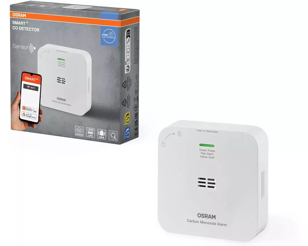 OSRAM SMART+ WIFI Co Detector Weiss