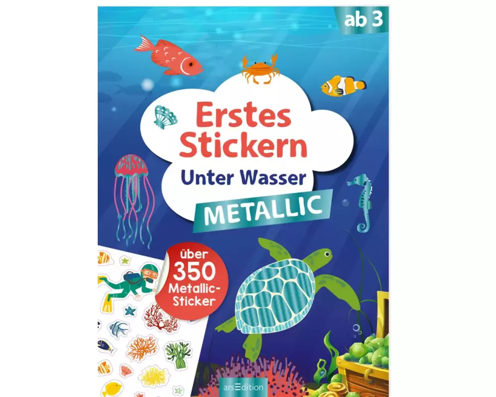 Erstes Stickern Metallic – Unter Wasser