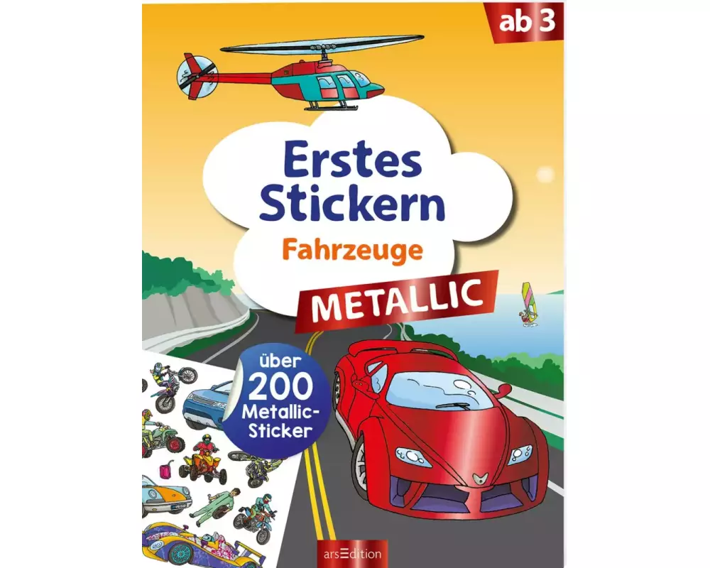 Erstes Stickern Metallic – Fahrzeuge