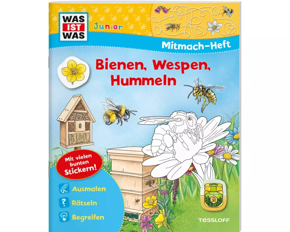 WAS IST WAS Junior Mitmach-Heft Bienen, Wespen, Hummeln