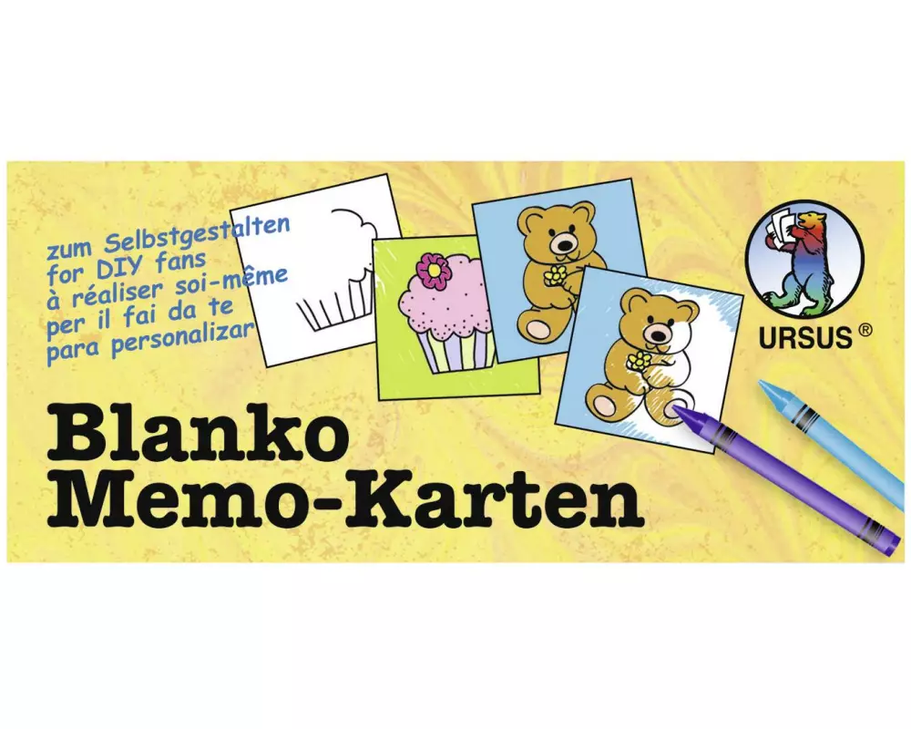 URSUS Papp-Karte Memo 60 Stück