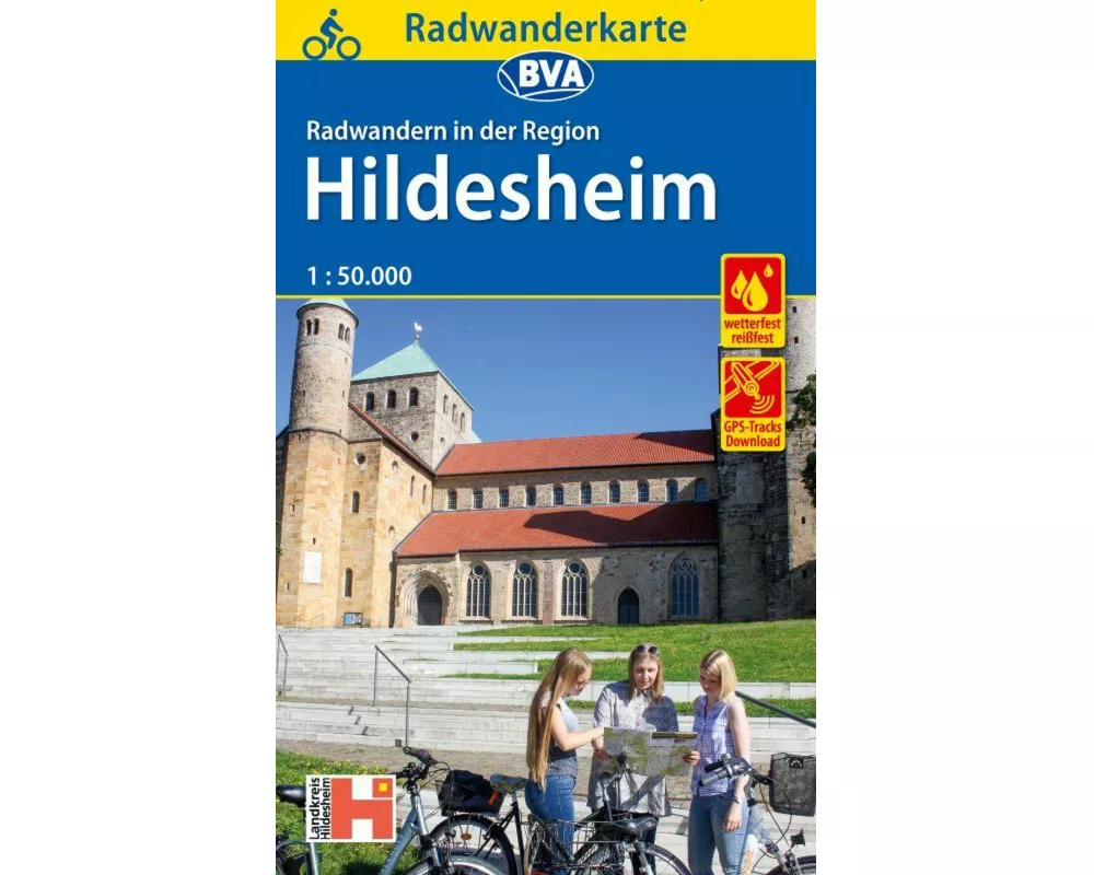 Radwanderkarte BVA Radwandern in der Region Hildesheim, 1:50.000, reiß- und wetterfest, GPS-Tracks Download