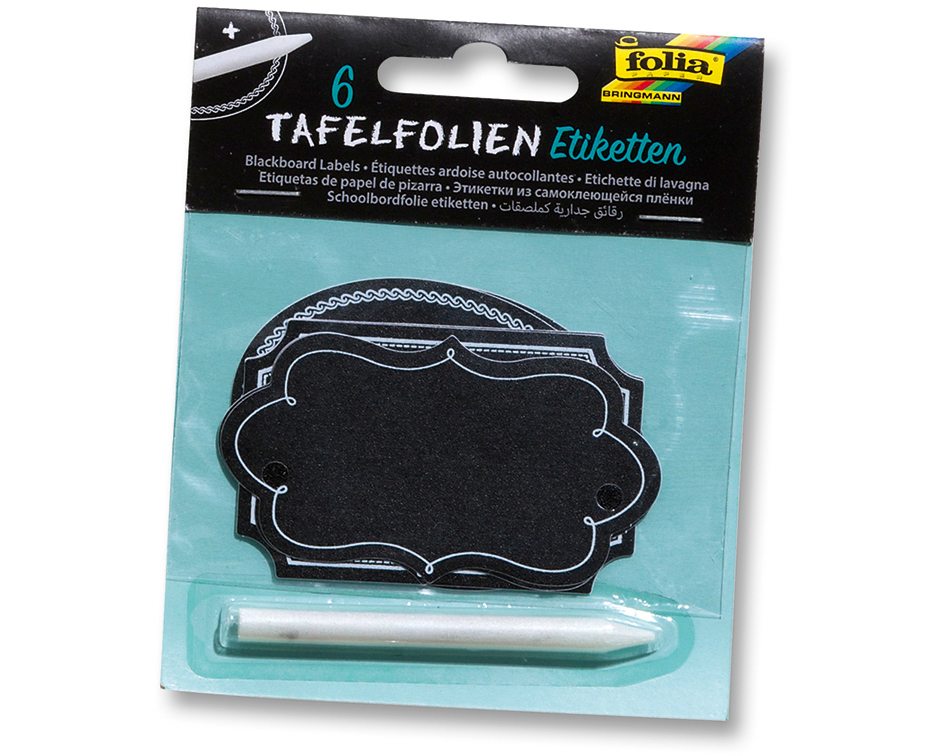 FOLIA Tafelfolie Etiketten 85x50mm 39201 mit Specksteinstift