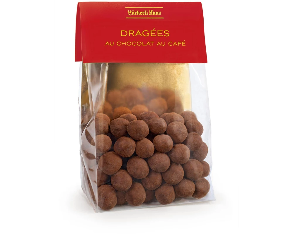 Läckerli Huus Schokoladen-Pralinen Dragées au chocolat au café 140 g