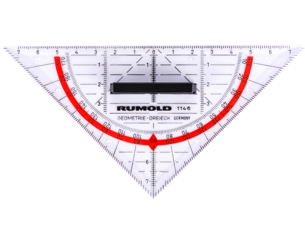 RUMOLD Geodreieck 14cm 1146 abnehmbarer Griff