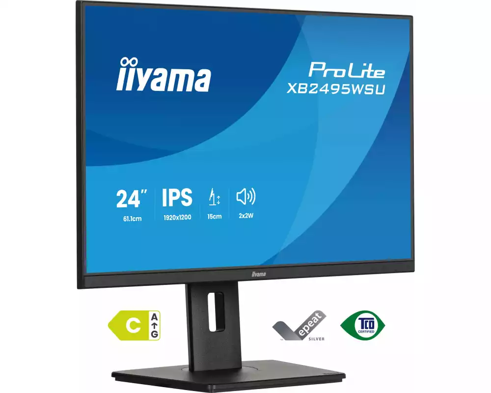 iiyama ProLite XB2495WSU-B1 Computerbildschirm 61,2 cm (24.1") 1920 x 1200 Pixel Full HD LCD Schwarz