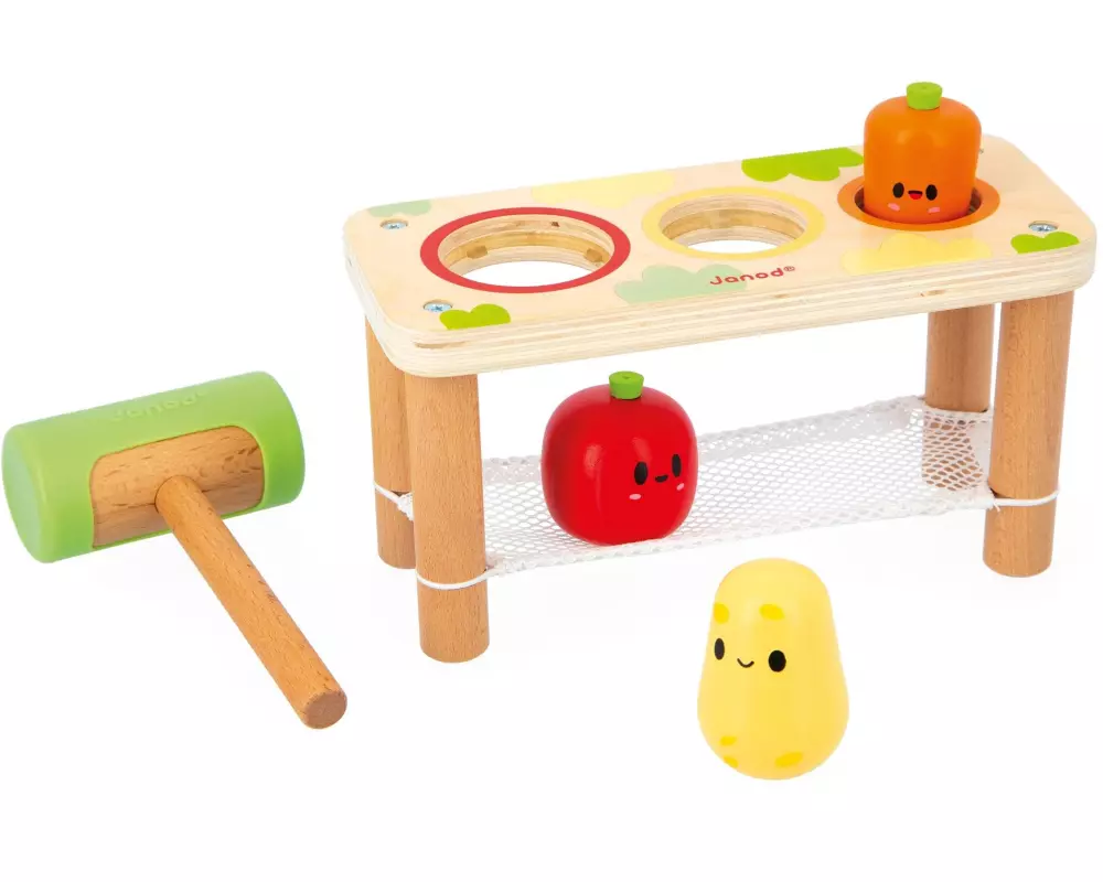 Janod Beschäftigungsspielzeug Gemüse Hammerspiel