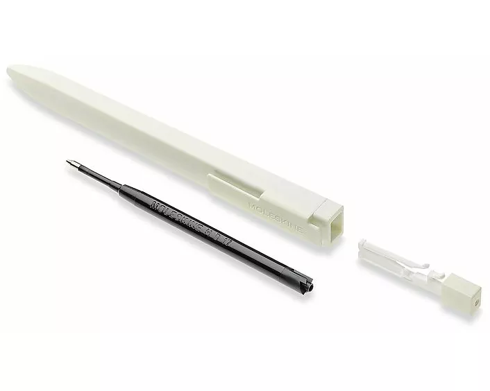 Moleskine Go - Pen With Tagged For Display Black, Medium Tip 1,0 mm, Write Here, Write Now, Ivory