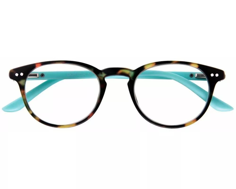 Brille. DOKTOR NEW G65800 havanna-türkis Kunststoffbrille im Etui mit Federtechnik +1.50 dpt