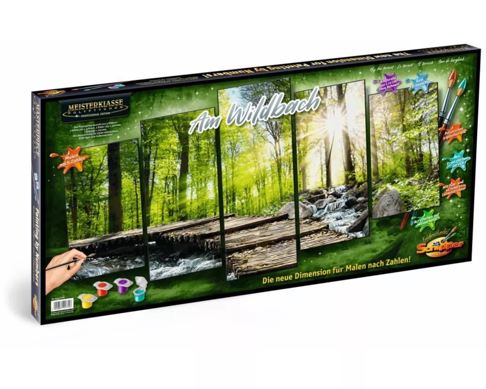 Schipper Malen nach Zahlen - Am Wildbach (Polyptychon)