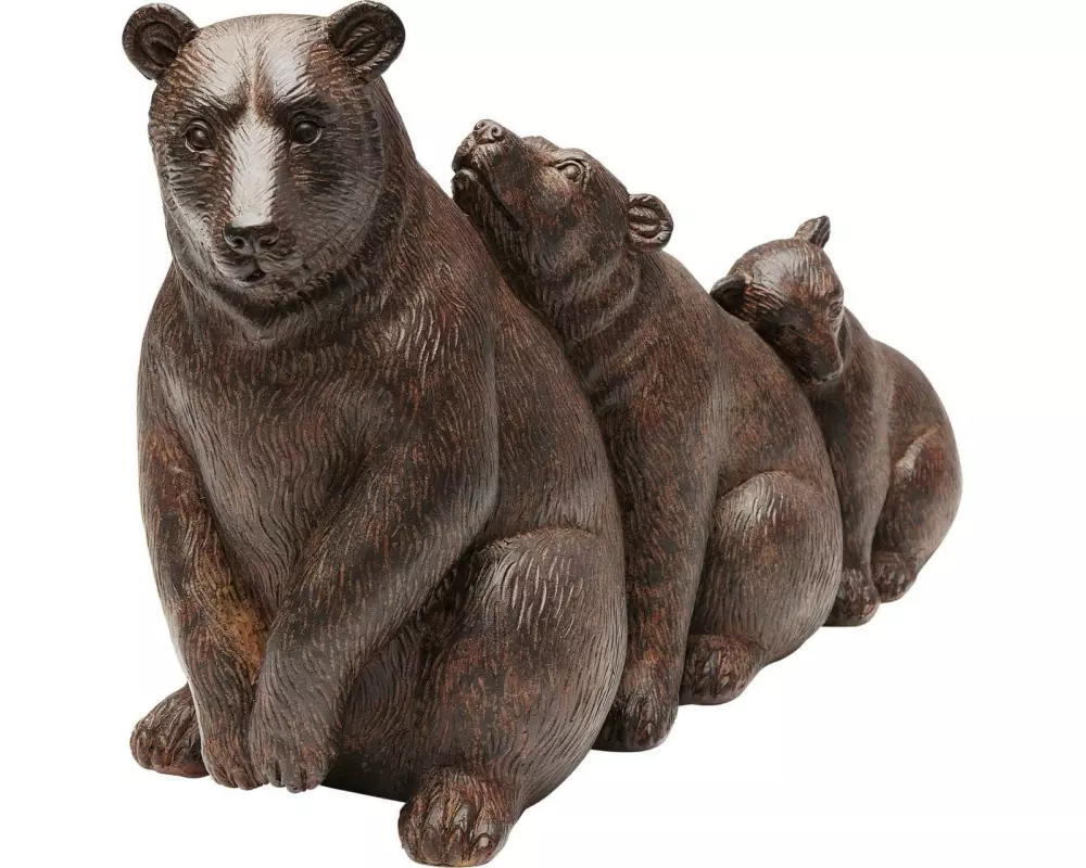 Kare Dekofigur Relaxed Bear Family Braun