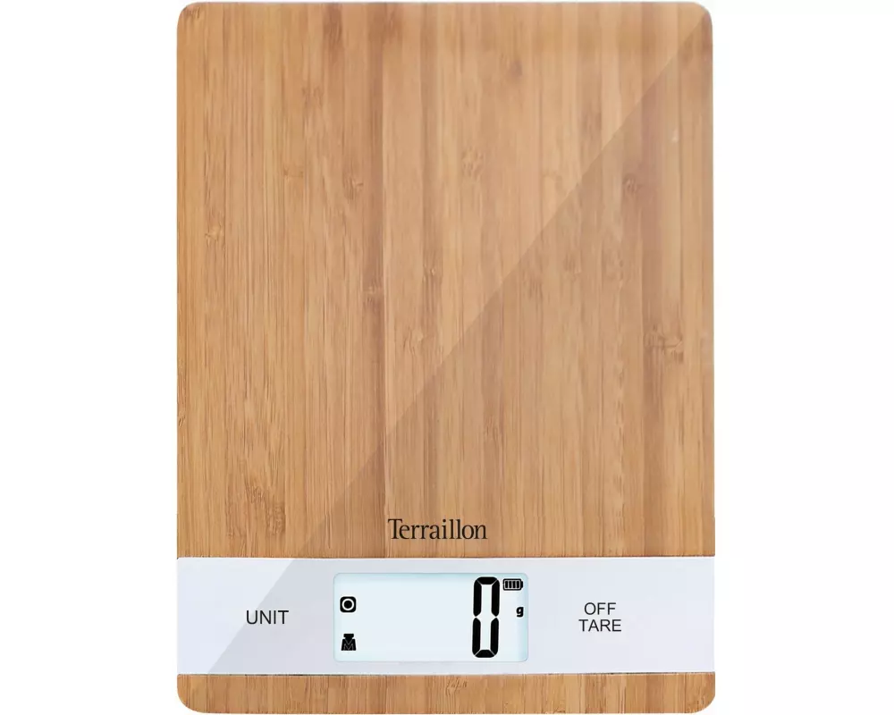 Terraillon Küchenwaage Bamboo USB Braun