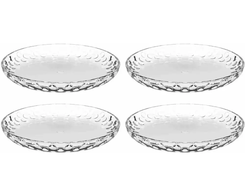 Leonardo Teller Cucina Optic 18 cm, 4 Stück,Transparent