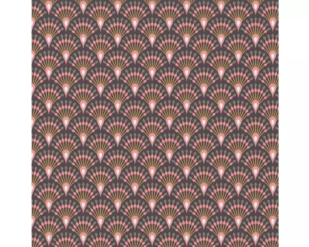 Basteln Stoff Ginza 100 x 150 cm, Aubergine / Rosa