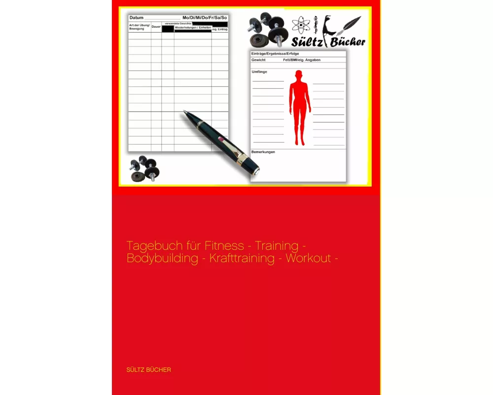 Tagebuch für Fitness - Training - Bodybuilding - Krafttraining - Workout - XXL