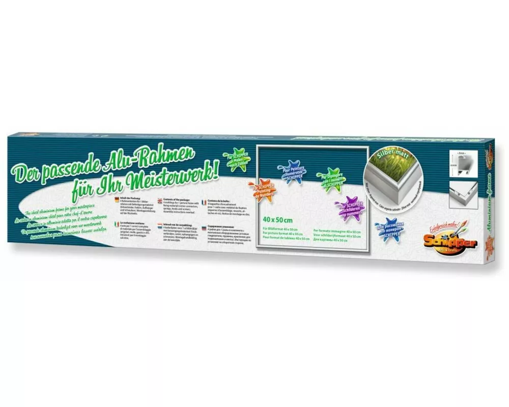 Schipper Malen nach Zahlen - Alurahmen Silber 40 x 50 cm