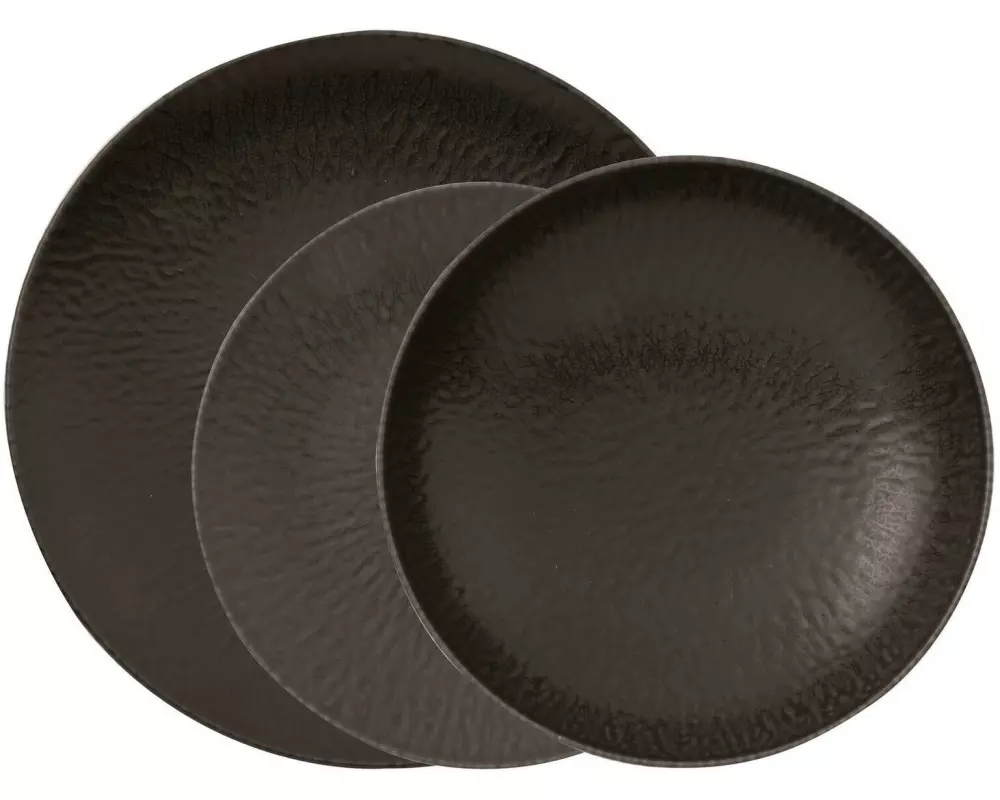 Arthur Krupp Speise-Service Onyx 12 Stück,Schwarz