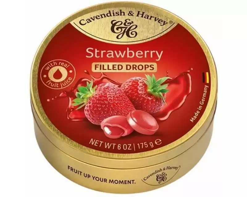 Cavendish & Harvey Strawberry Filled Drops 175 g