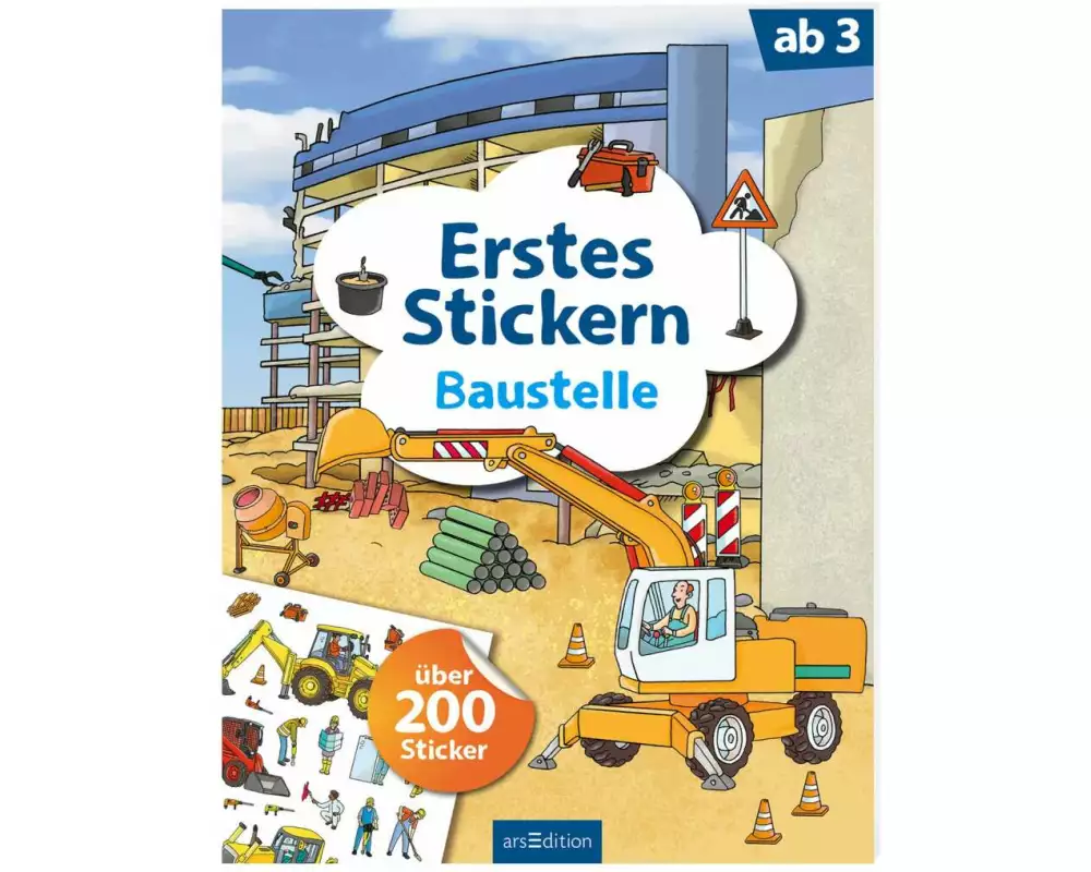 Erstes Stickern – Baustelle