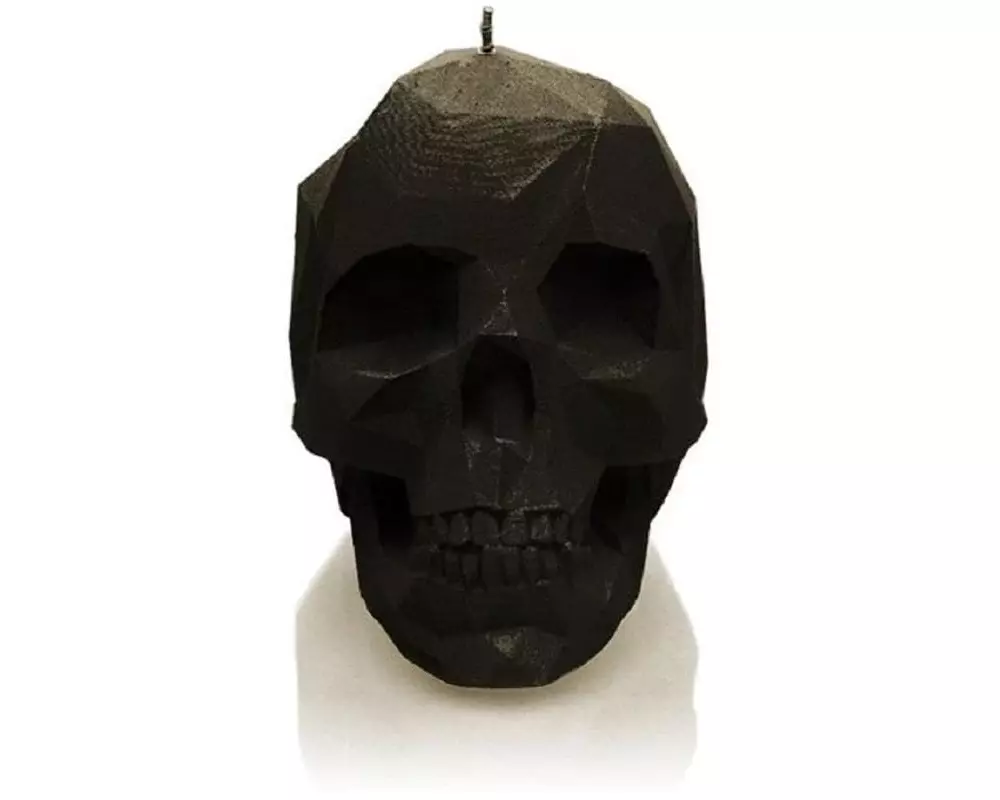 Candellana Kerze Totenkopf gross Schwarz