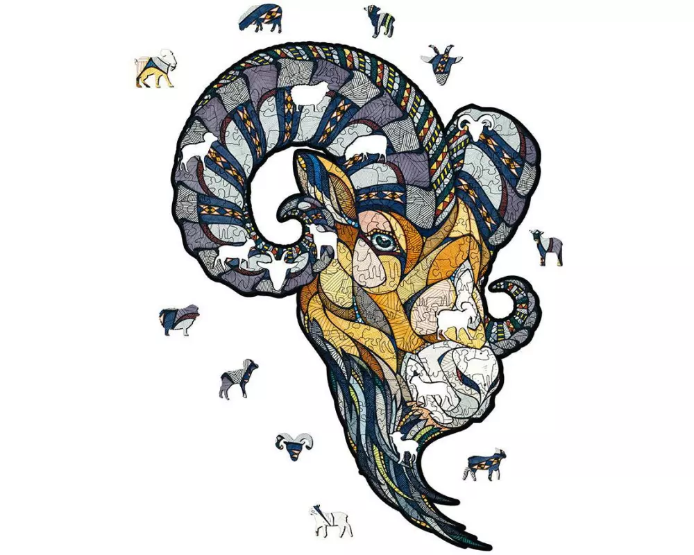 Eco Wood Art Holz-Puzzle Widder 130 Teile