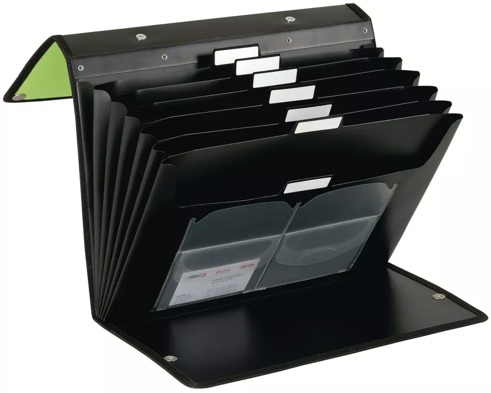 dufco Fächermappe Flip File A4 Soft Touch Grün