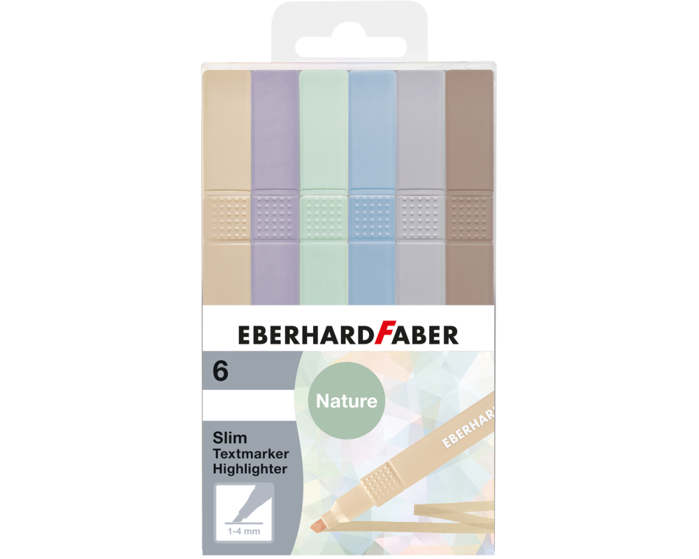 EBERHARD FABER Textmarker Slim 551505 natural shades 6 Stück