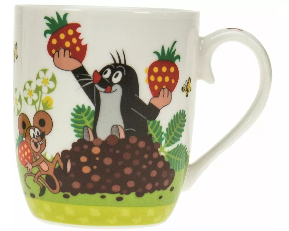 Trötsch Der kleine Maulwurf Kindertasse Erdbeere