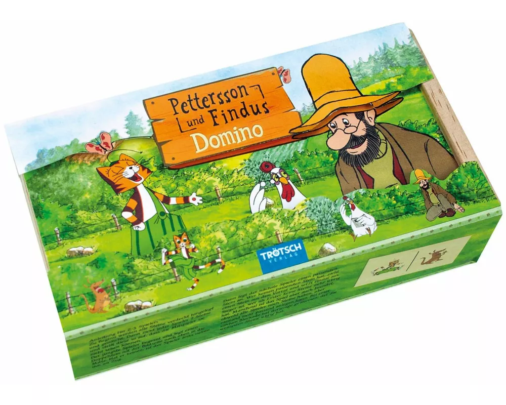 Holz-Domino Pettersson und Findus