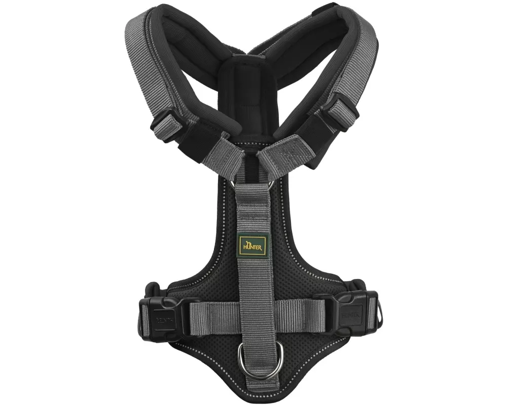 Hunter Geschirr Maldon UP M schwarz/grau