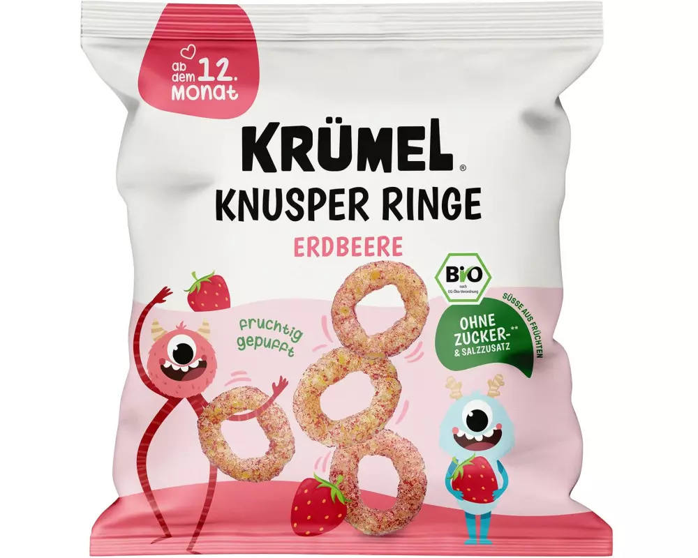 KRÜMEL Knusper Ringe Erdbeere 20 g
