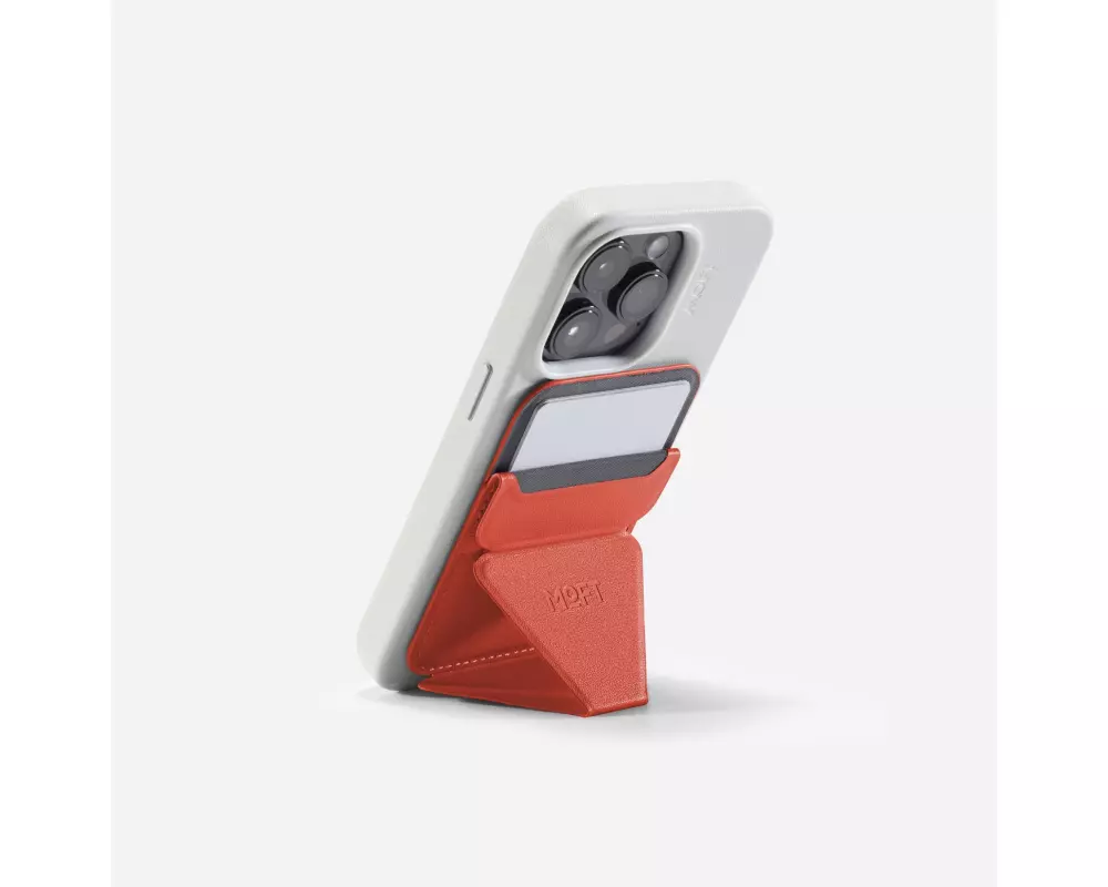 MOFT Snap-On Phone Stand & Wallet MOVAS Sunset Red
