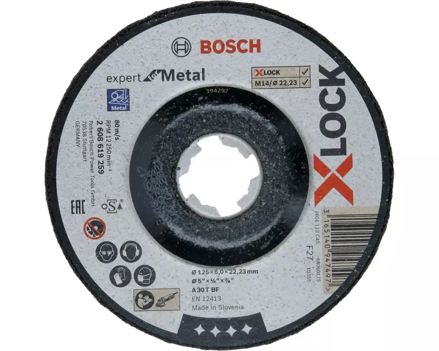 Bosch Professional Schruppscheibe gekröpft X-LOCK Expert for Metal 125 mm