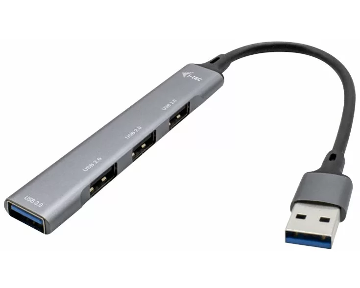 i-tec USB 3.0 Metal HUB 1x USB 3.0 3x USB 2.0 without power adapter
