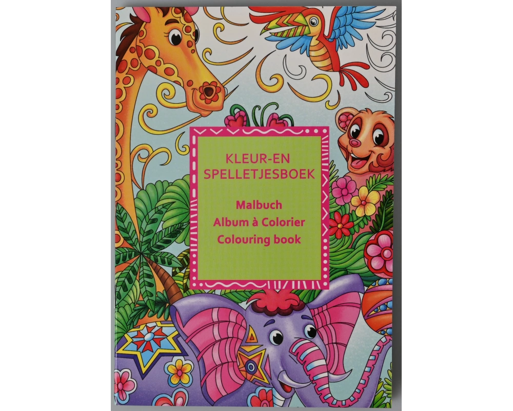 ROOST Malbuch Mini B103S 6 mini Farbstiften 11,5x16,5cm