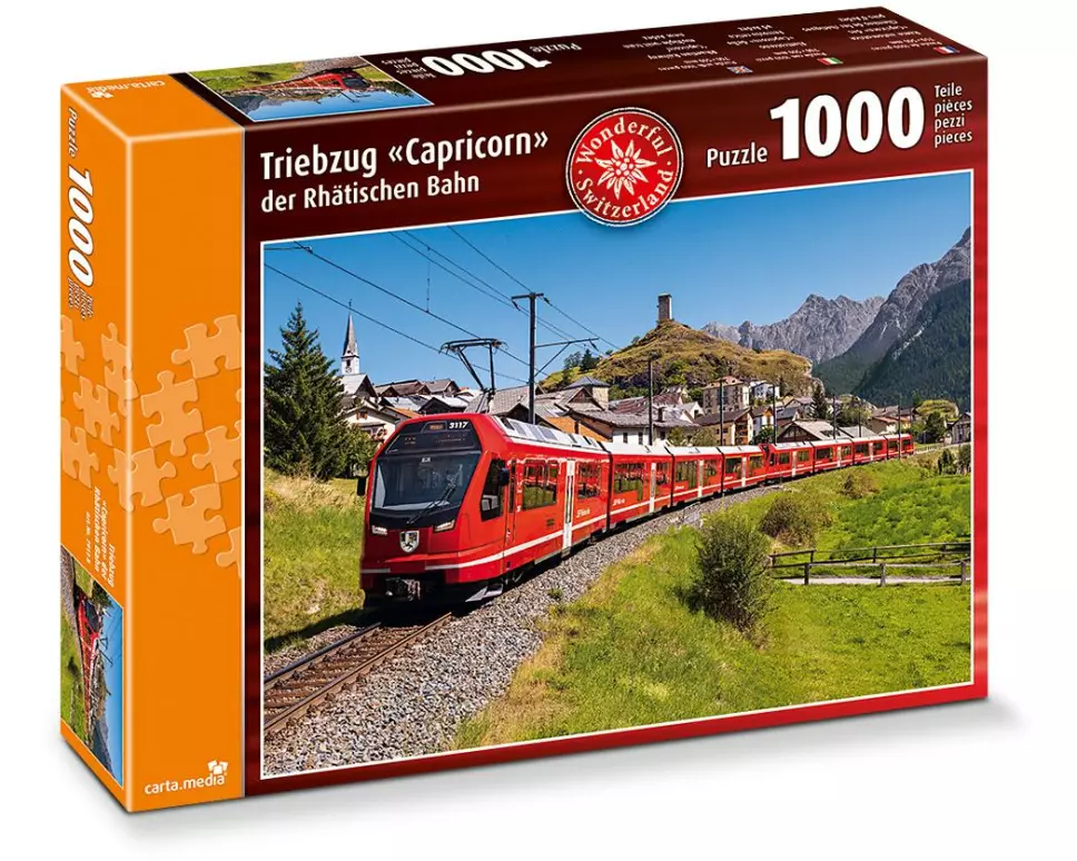 Carta.Media Puzzle Triebzug Capricorn der Rhätischen Bahn 1000 Teile