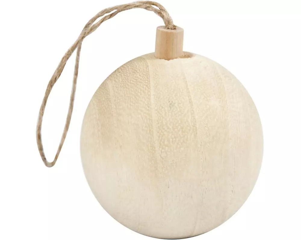 Creativ Company Weihnachtskugeln 6.4 cm Holz