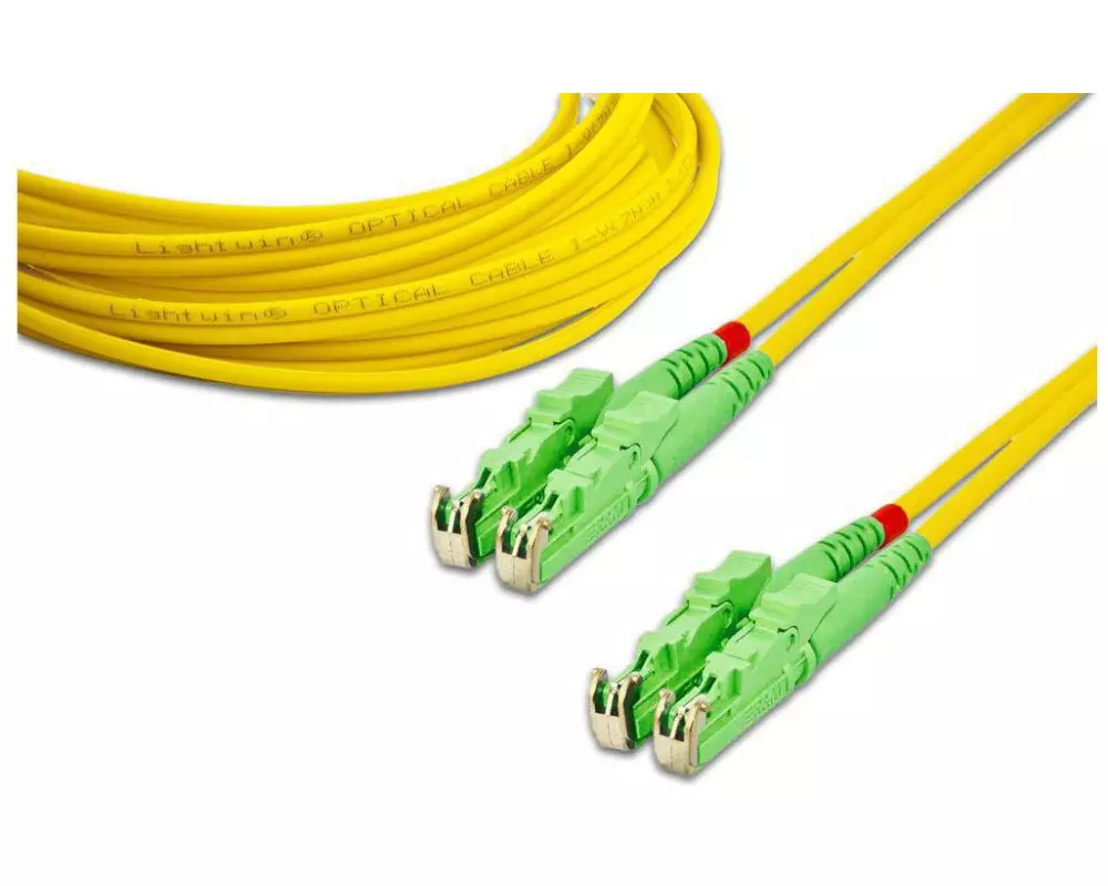 Lightwin LWL-Patchkabel SM E2000/APC – E2000/APC, OS2, Duplex, 20 m